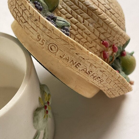 Vintage Willow Hall Fruit Hand Painted Trinket Hat Box Jane Asher 1995 Decor - Picture 4 of 9
